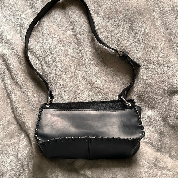 DADABO Made in Italy Leather Fur Shoulder Bag - Picture 12 of 13